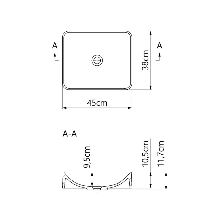 Vasque à poser carrée OSCAR Blanc Brillant