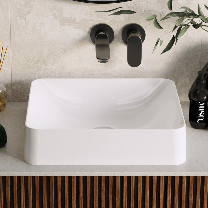 Vasque à poser carrée OSCAR Blanc Brillant