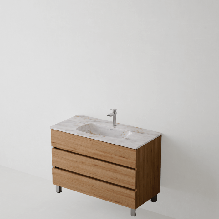 Meuble de salle de bain sur pieds ATRANI Bois - Sanizeo