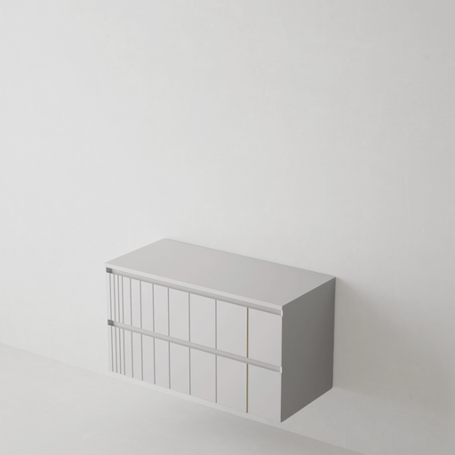 Meuble de salle de bain suspendu POLE Blanc - Sanizeo