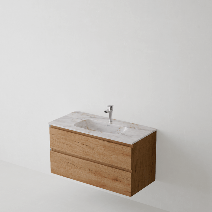 Meuble de salle de bain suspendu STEP Bois - Sanizeo