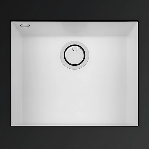 Évier sous plan Métal Quartz Blanc QUADRA - Sanizeo