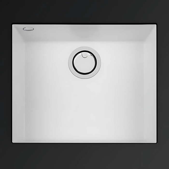 Évier sous plan Métal Quartz Blanc QUADRA - Sanizeo