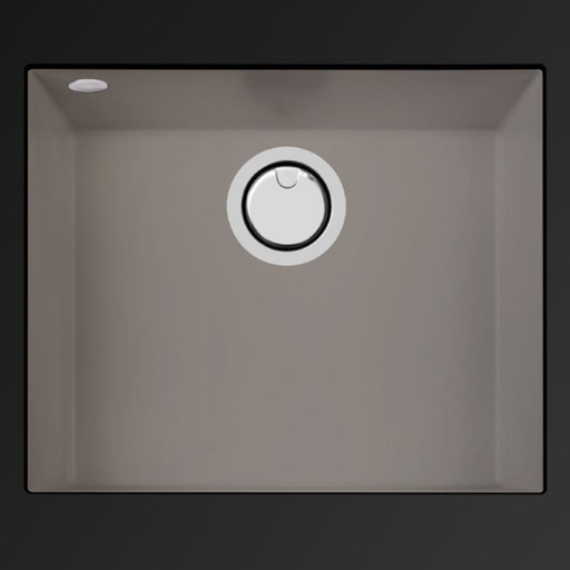 Évier sous plan Métal Quartz Taupe QUADRA - Sanizeo