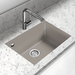 Évier sous plan Métal Quartz Taupe QUADRA - Sanizeo