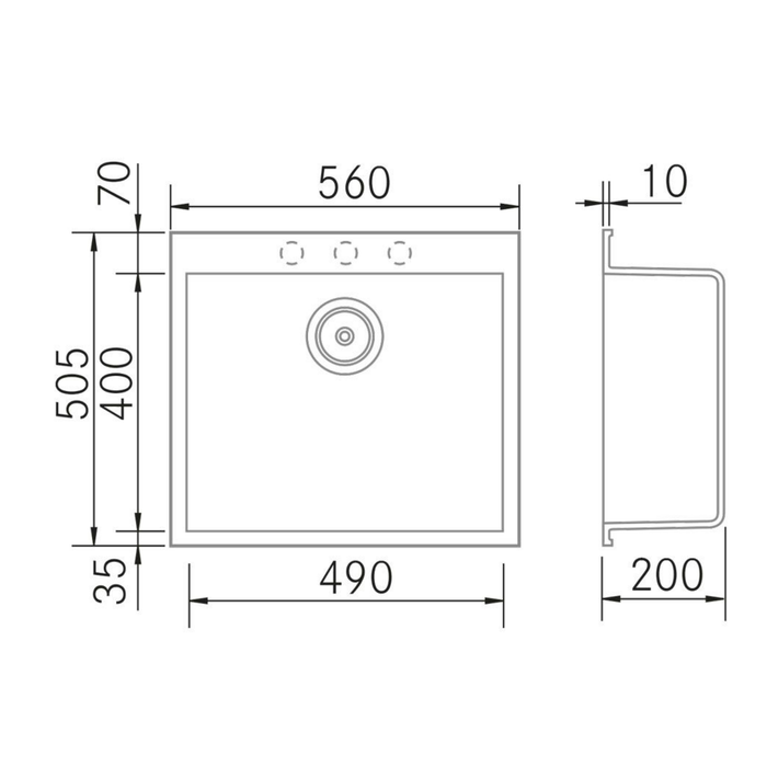 Évier sur plan Métal Quartz Blanc QUADRA - Sanizeo