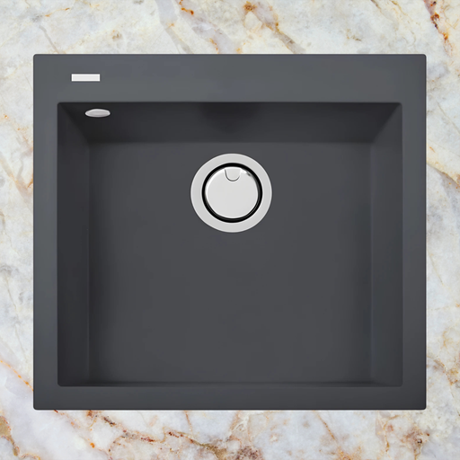 Évier sur plan Métal Quartz Anthracite QUADRA - Sanizeo