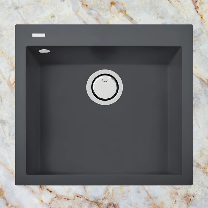 Évier sur plan Métal Quartz Anthracite QUADRA - Sanizeo