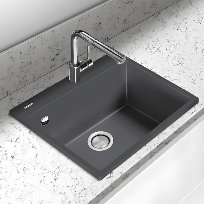 Évier sur plan Métal Quartz Anthracite QUADRA - Sanizeo