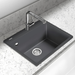 Évier sur plan Métal Quartz Anthracite QUADRA - Sanizeo