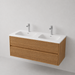 Meuble de salle de bain suspendu RANDOM Sand - Sanizeo