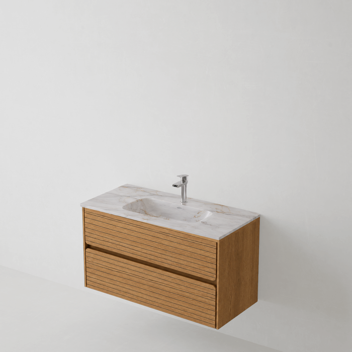 Meuble de salle de bain suspendu RANDOM Sand - Sanizeo