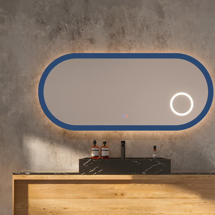 Miroir Lumineux Anti-Buée Tri-LED RIMINI - Sanizeo