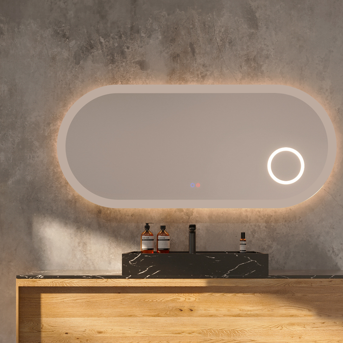 Miroir Lumineux Anti-Buée Tri-LED RIMINI - Sanizeo