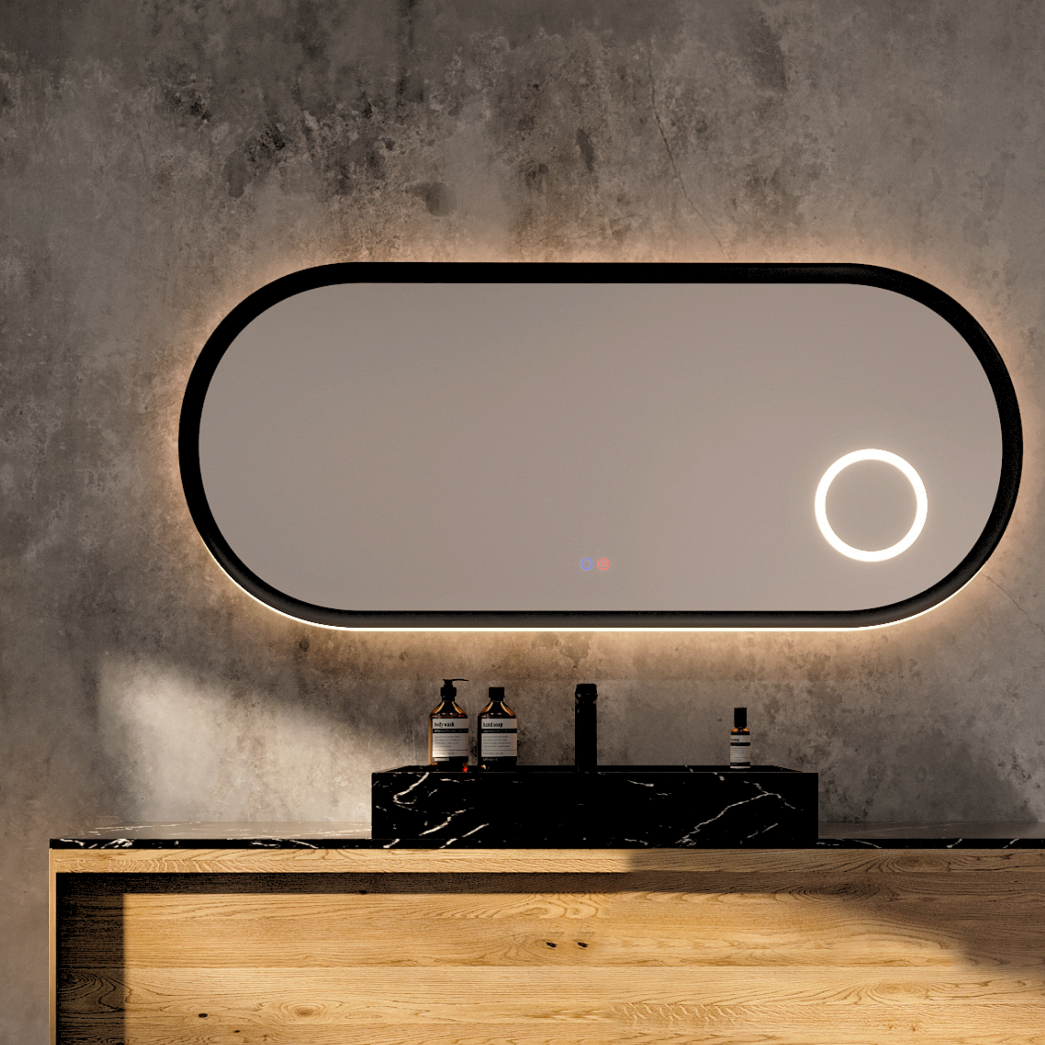 Miroir LED RIMINI Tri-LED anti-buée