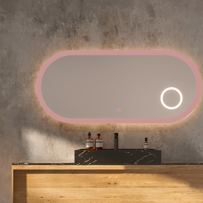 Miroir Lumineux Anti-Buée Tri-LED RIMINI - Sanizeo