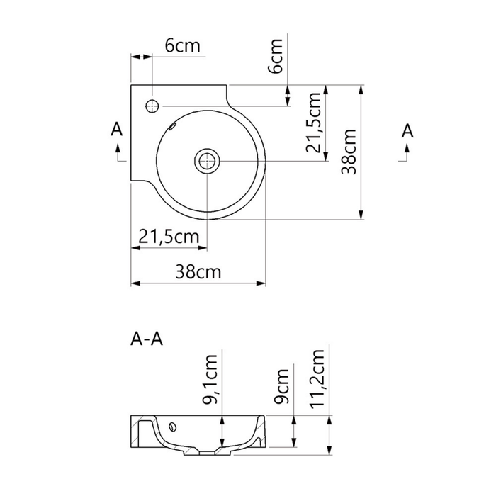 Lave Main à suspendre SAGA Blanc Brillant