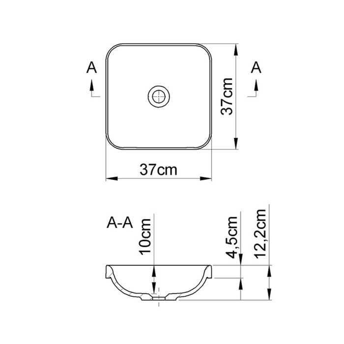 Vasque à encastrer SIGRID Blanc Brillant