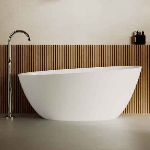 Baignoire Îlot SKUM Blanc Mat - Sanizeo