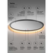 Miroir Lumineux Anti-Buée Tri-LED TORINO - Sanizeo