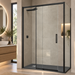 Paroi de Douche VÉZANNES 2PL Noir Mat - SUPERBAN - Sanizeo