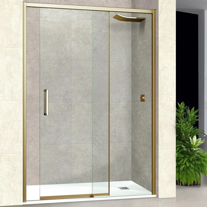 Paroi de Douche VÉZANNES 2P Or Brossé - Sanizeo