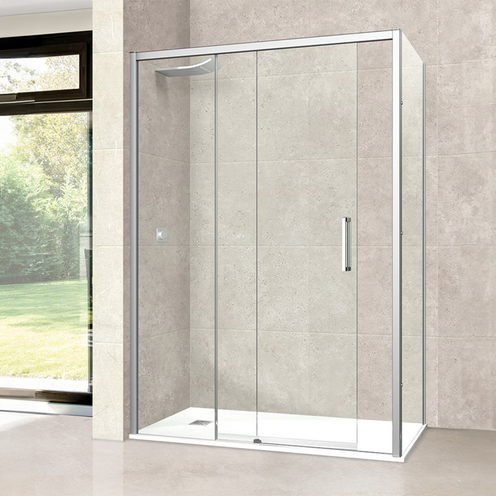 Paroi de Douche VÉZANNES 2PL Chrome - Sanizeo