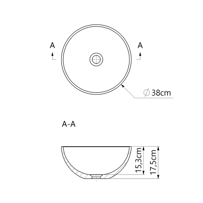 Vasque à poser haute VIDAR Noir et Blanc
