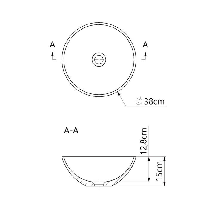 Vasque à poser basse VIDAR Noir et Blanc