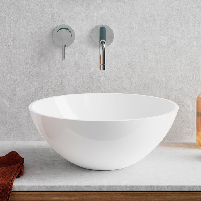 Vasque à poser basse VIDAR Blanc Brillant