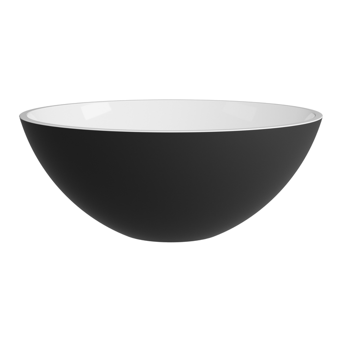 Vasque à poser basse VIDAR Noir et Blanc