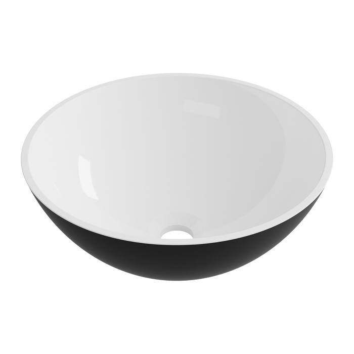 Vasque à poser basse VIDAR Noir et Blanc