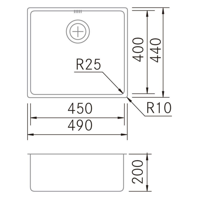 Évier sous plan Acier Inoxydable ZENIT TOP - Sanizeo