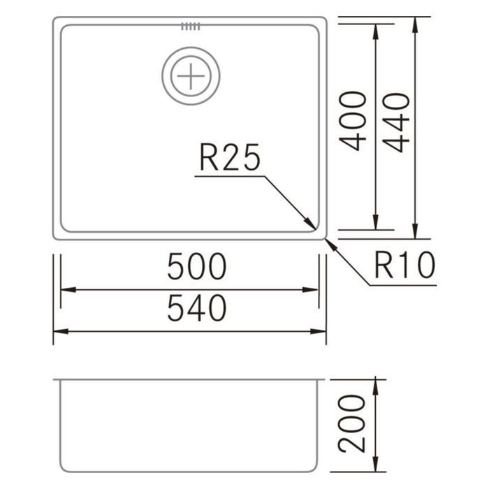 Évier sous plan Acier Inoxydable ZENIT TOP - Sanizeo