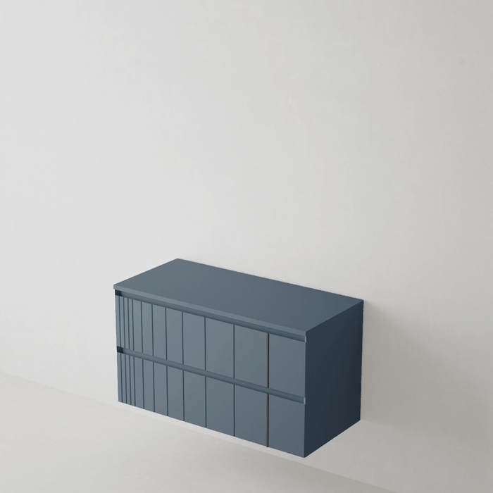 Meuble Suspendu POLE Coloris Bleu Cobal NOFER Sanizéo DECOSAN - Sans vasque avec plateau
