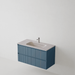 Meuble Suspendu POLE Coloris Bleu Cobal NOFER Sanizéo DECOSAN - Vasque LANICOR Porcelaine Taupe