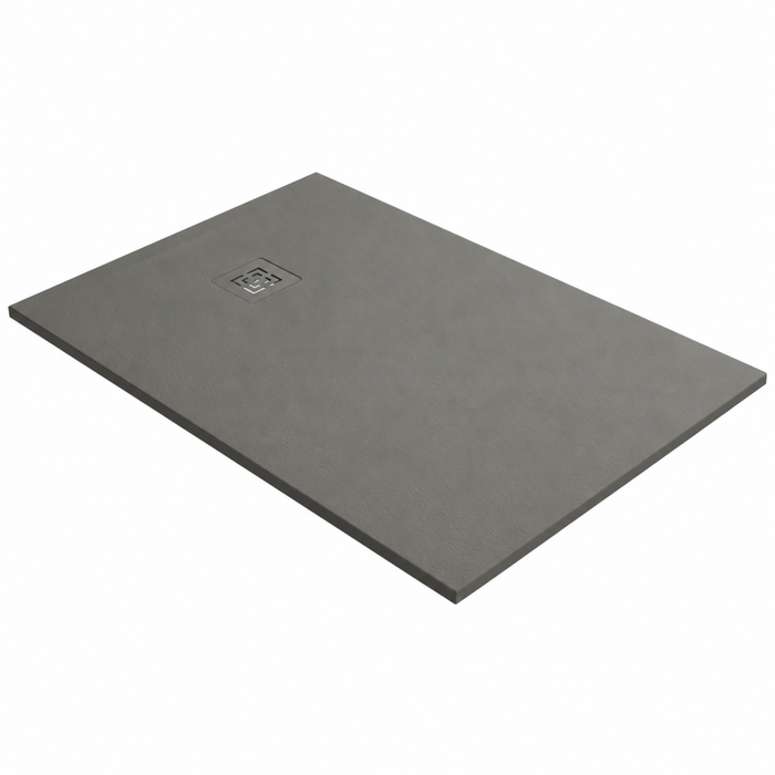 Receveur de douche HALDOR gris taupe avec bonde carrée – LAVABERG
