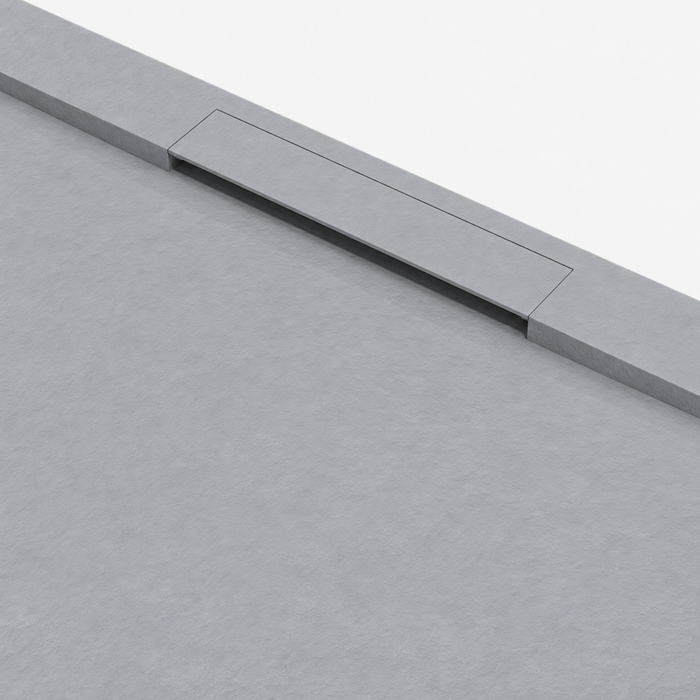 Détail de la surface et de la finition du receveur de douche RAGNAR gris LAVABERG