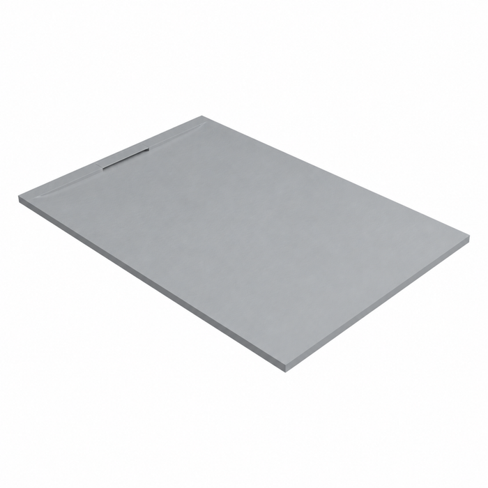Receveur de douche RAGNAR gris LAVABERG avec bonde carrée