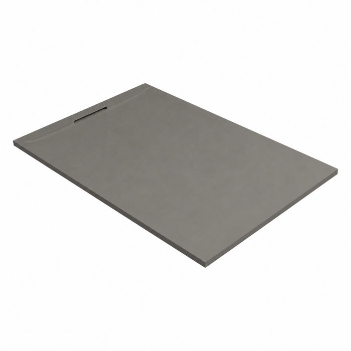 Receveur de douche RAGNAR gris taupe LAVABERG avec bonde carrée