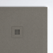 Détail de la surface et de la finition du receveur de douche THOR gris taupe LAVABERG