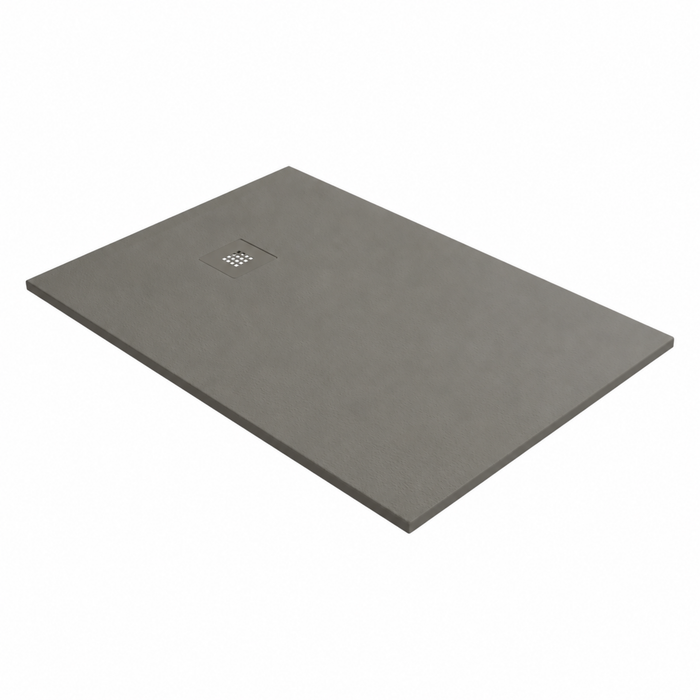 Receveur de douche THOR gris taupe LAVABERG avec bonde carrée